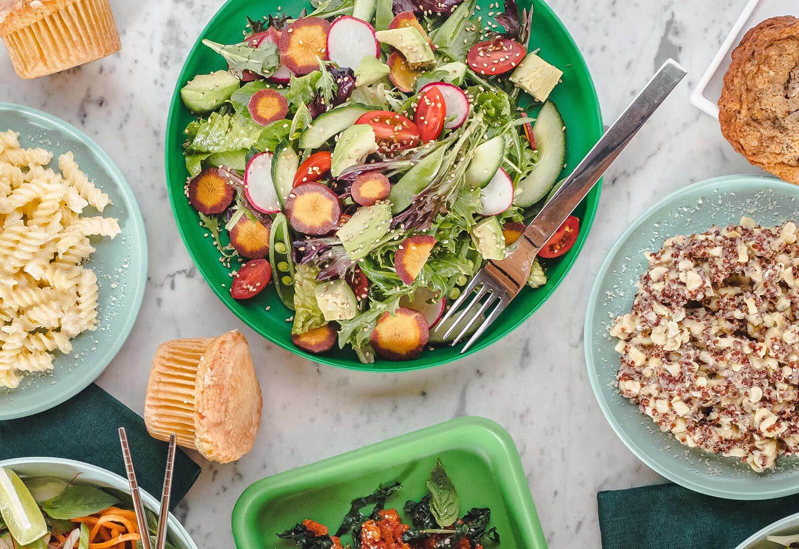 a bowl of salad